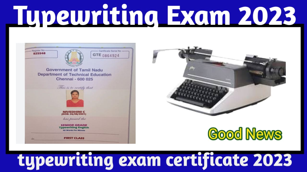 typewriting shorthand exam provisional certificate download 2023