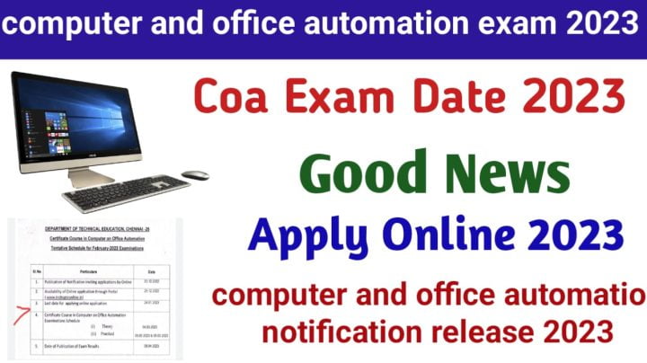 "coa exam date 2023 syllabus"