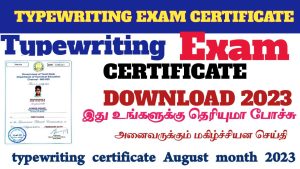 typewriting shorthand exam provisional certificate download 2023