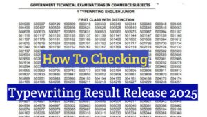 TNDTE Typewriting Exam Result February 2025