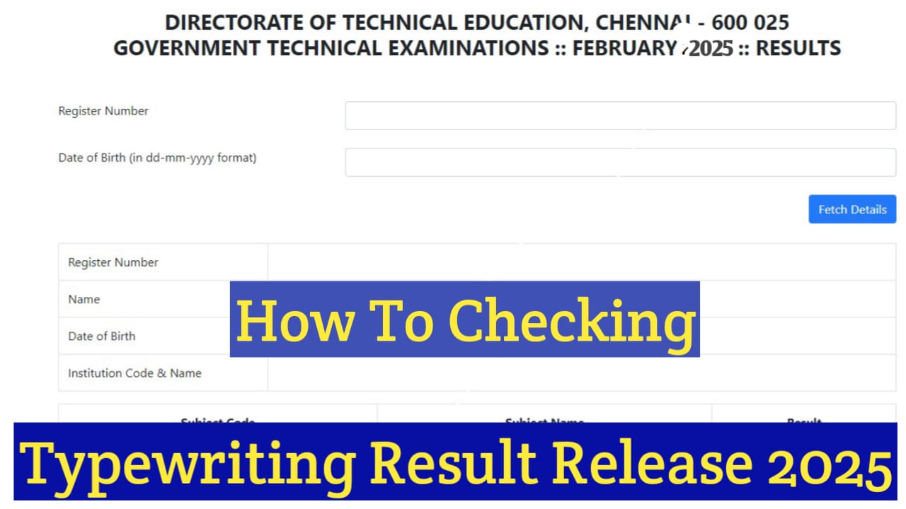 typewriting result release 2025